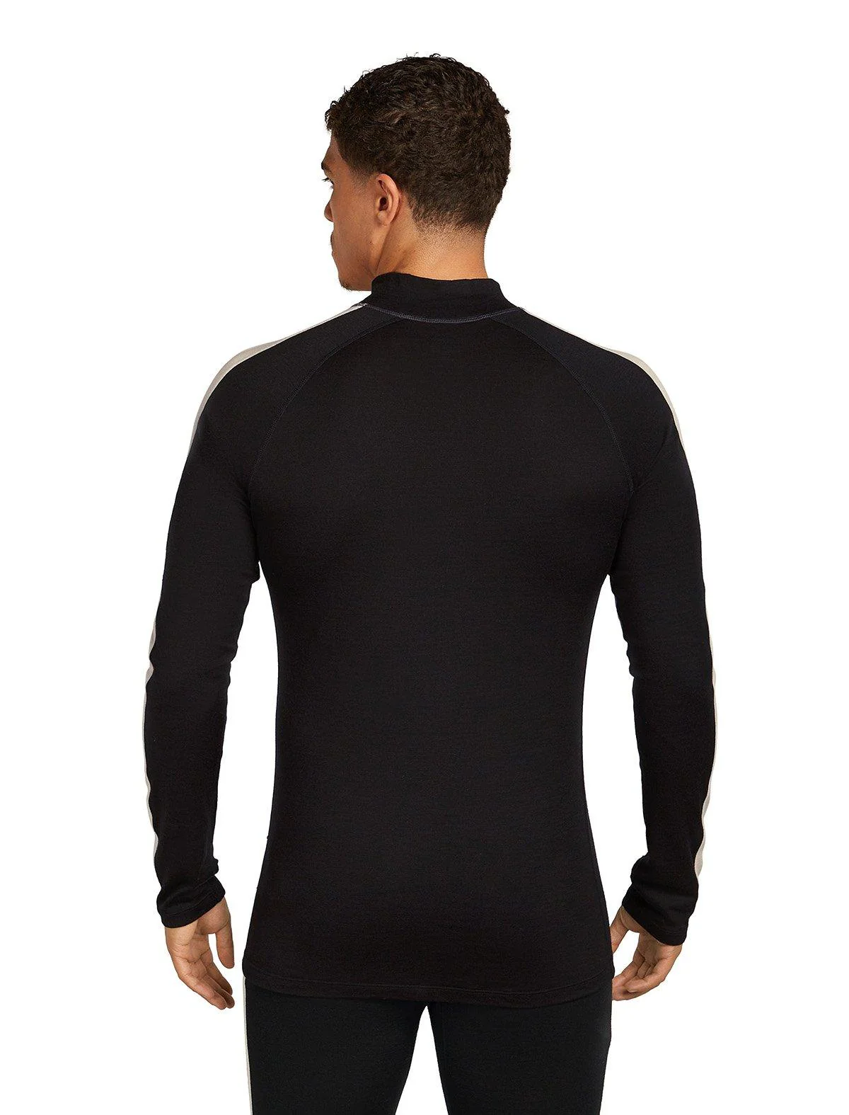 Men's 200 Oasis+ Long-Sleeve High Neck Thermal Top - Black - Image 3