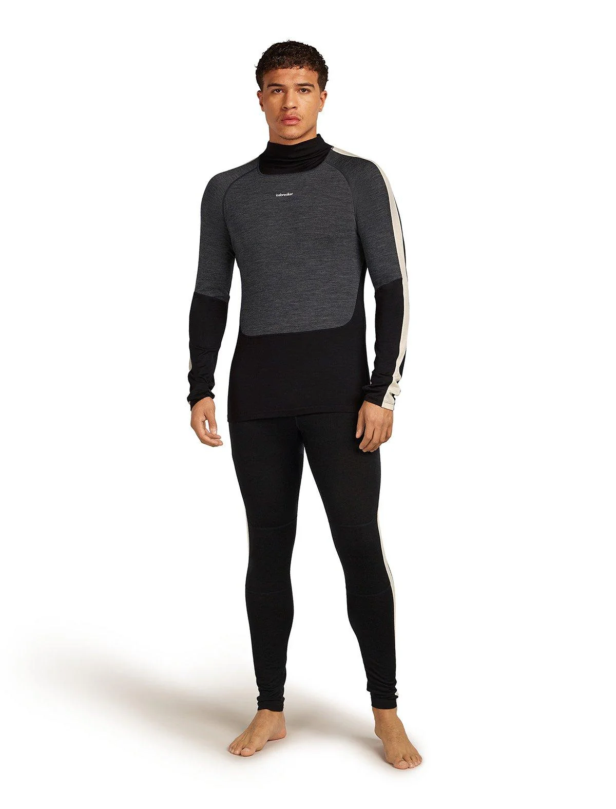 Men's 200 Oasis+ Long-Sleeve High Neck Thermal Top - Black - Image 6