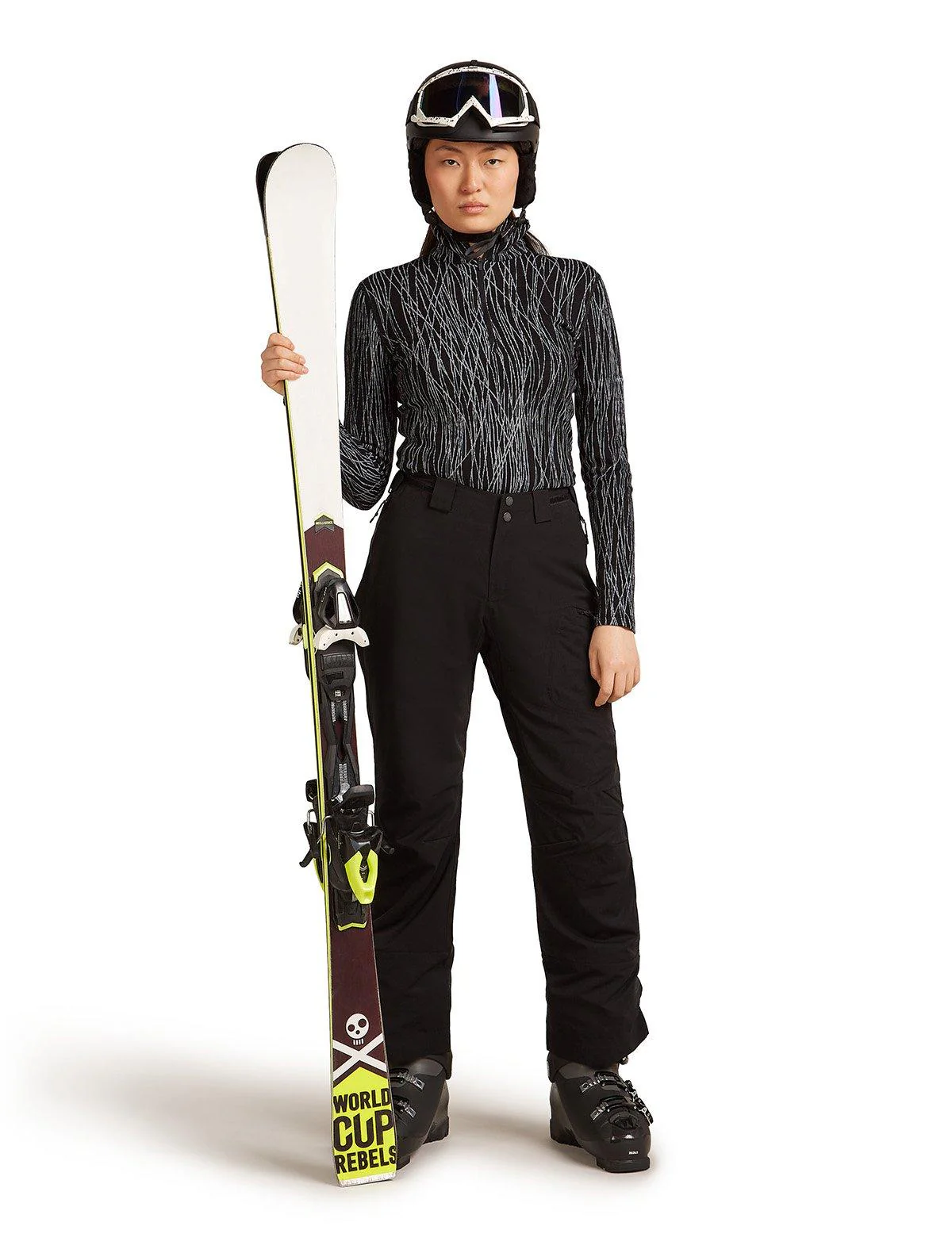 Women's Merino Vertex 260 Long-Sleeve 1/2 Zip Thermal Top - Delta Lines / Black - Image 8