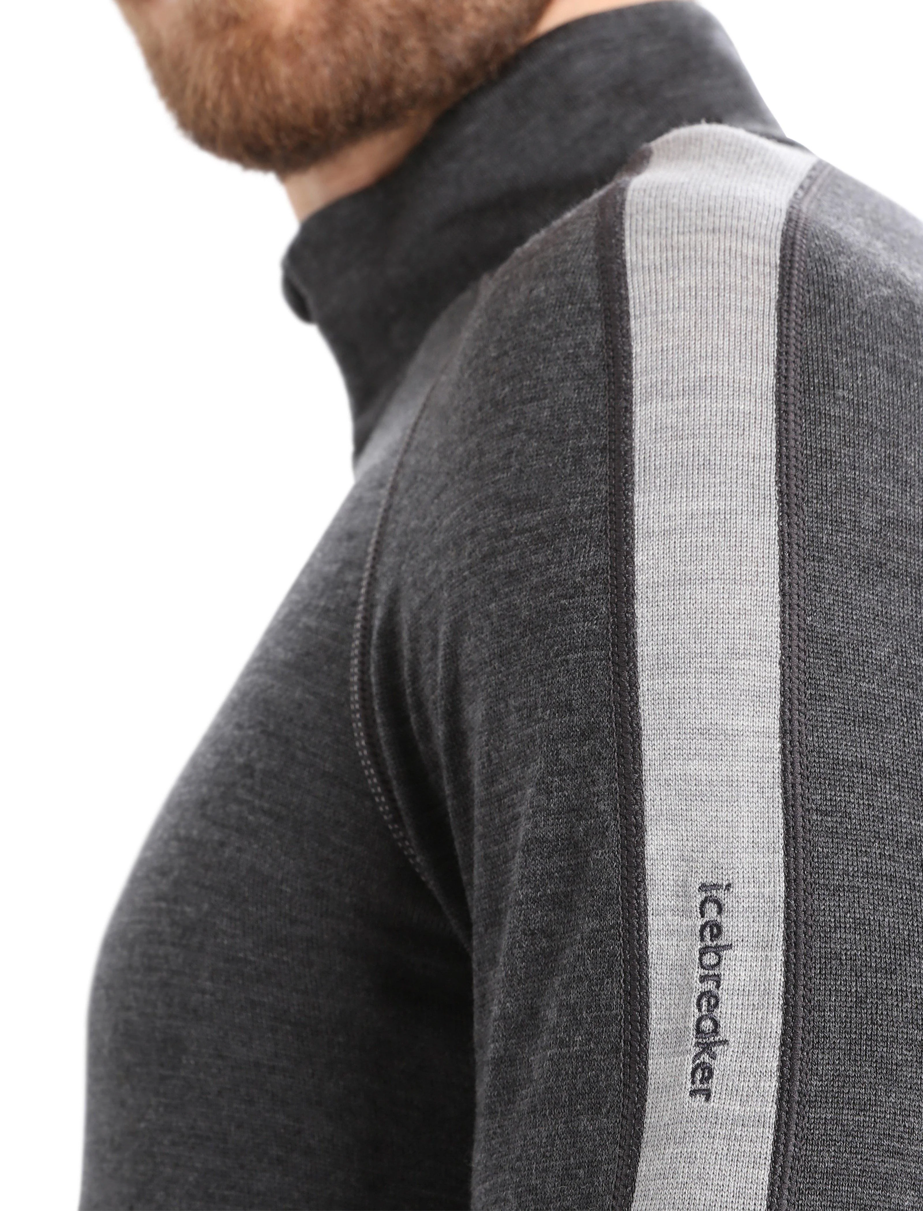 Men's 260 ZoneKnit LS 1/2 Zip Thermal Top - Black - Image 3