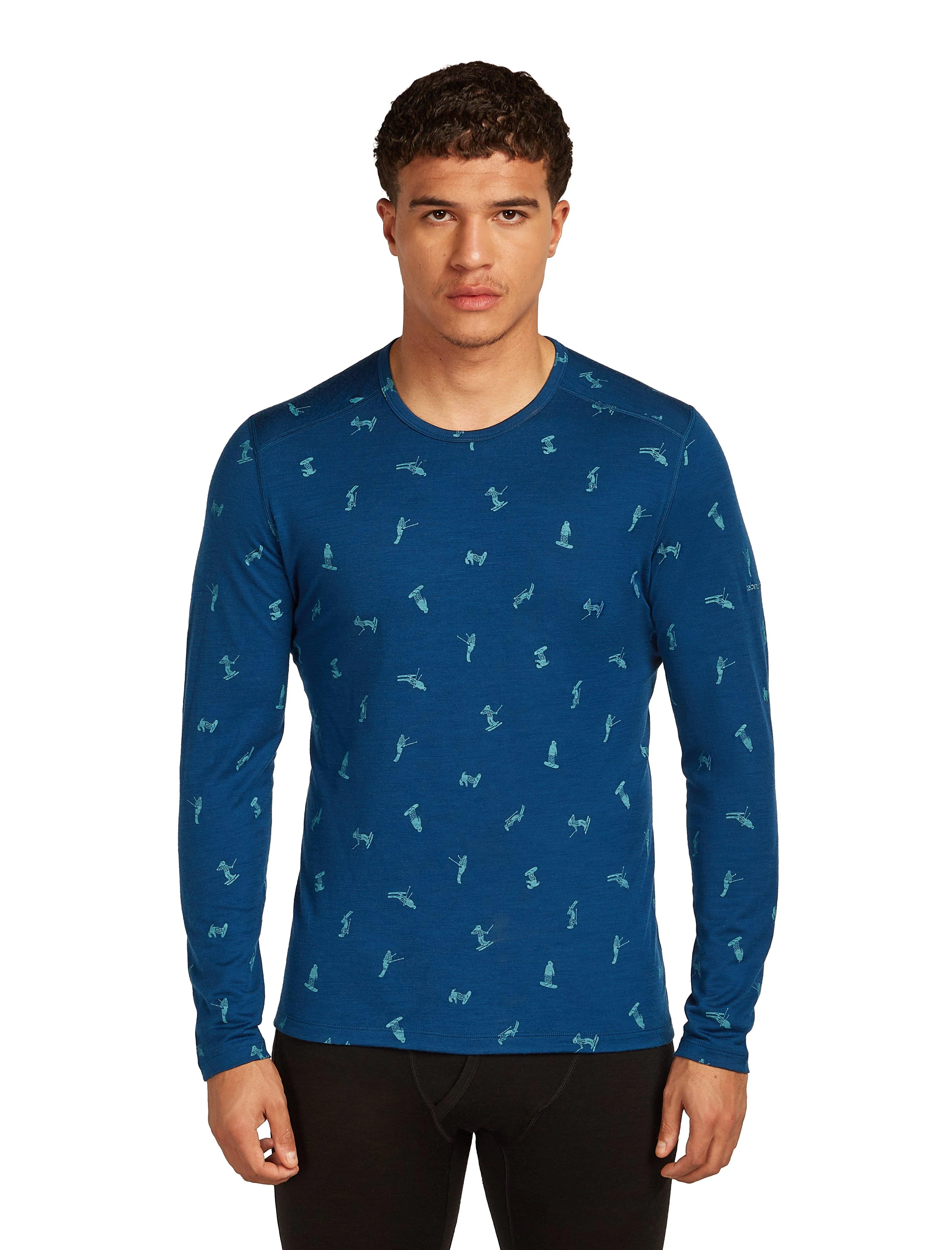 Men's 200 Oasis Long Sleeve Crewe Snow Day - Blue - Image 4