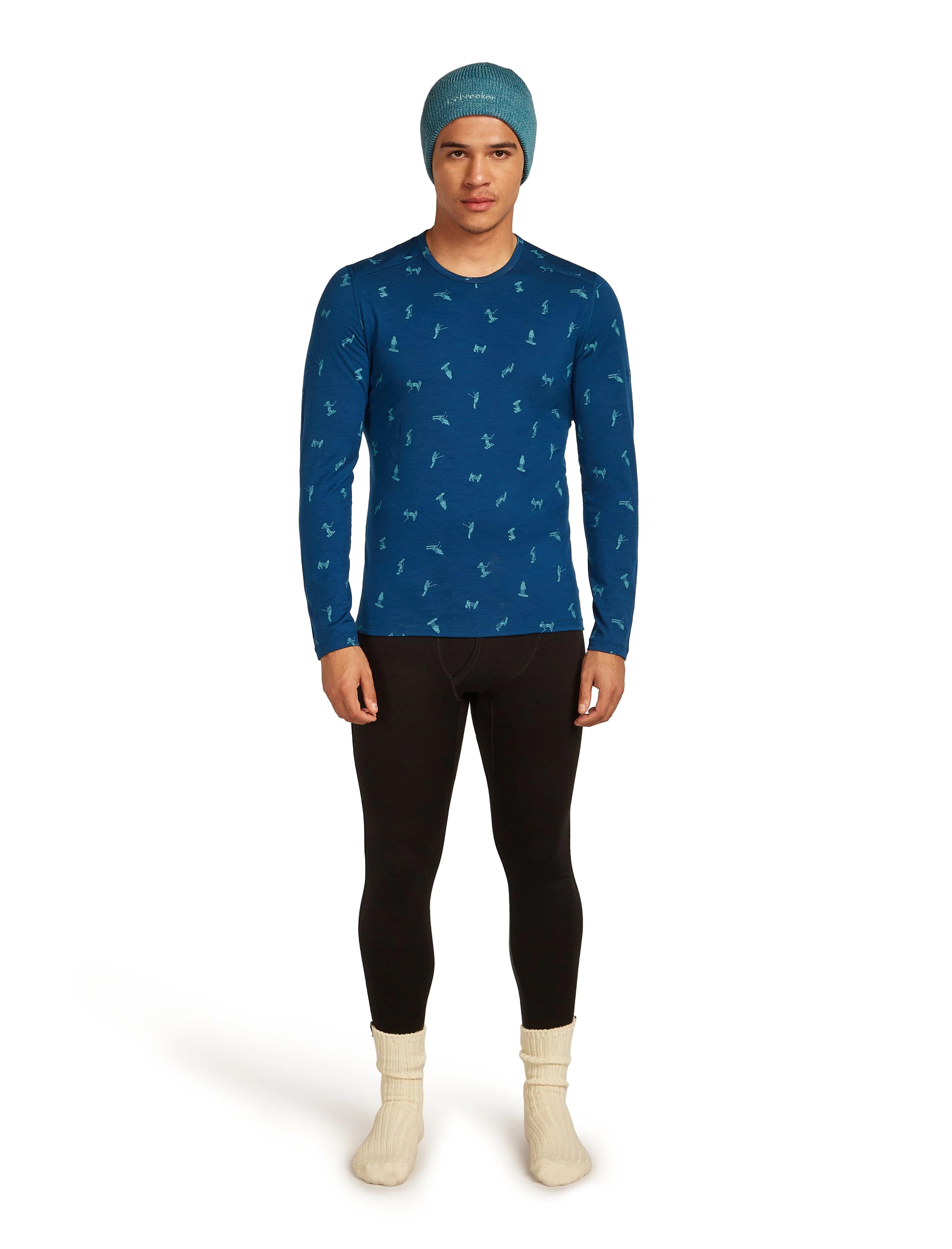 Men's 200 Oasis Long Sleeve Crewe Snow Day - Blue - Image 6