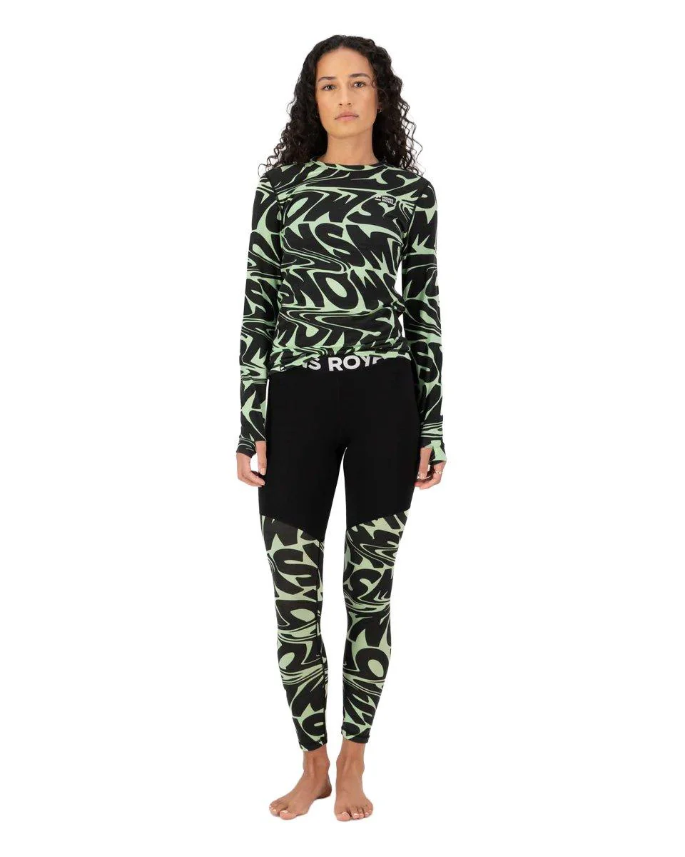 Women's Cascade 200 Leggings - Black / Green - Image 4