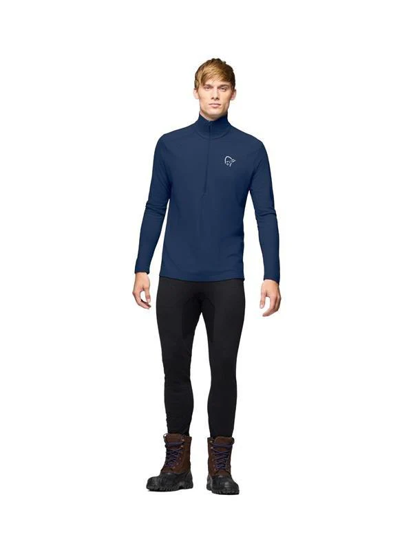 Men's Femund PureUll Zip Neck - Navy - Image 5