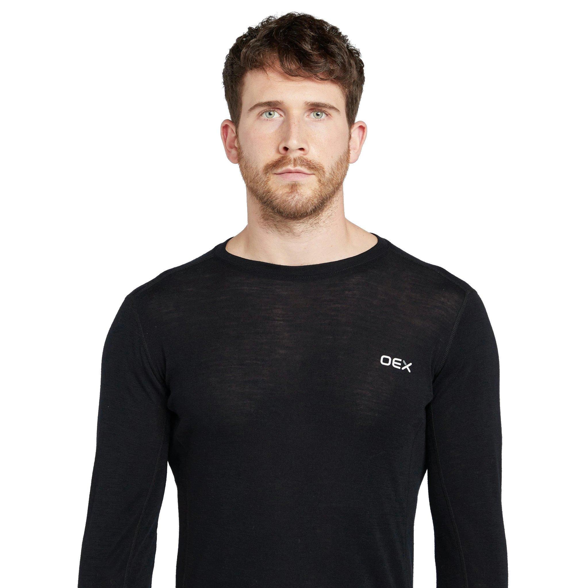 Men's Kelso Merino Long-Sleeve Base Layer - Black - Image 3