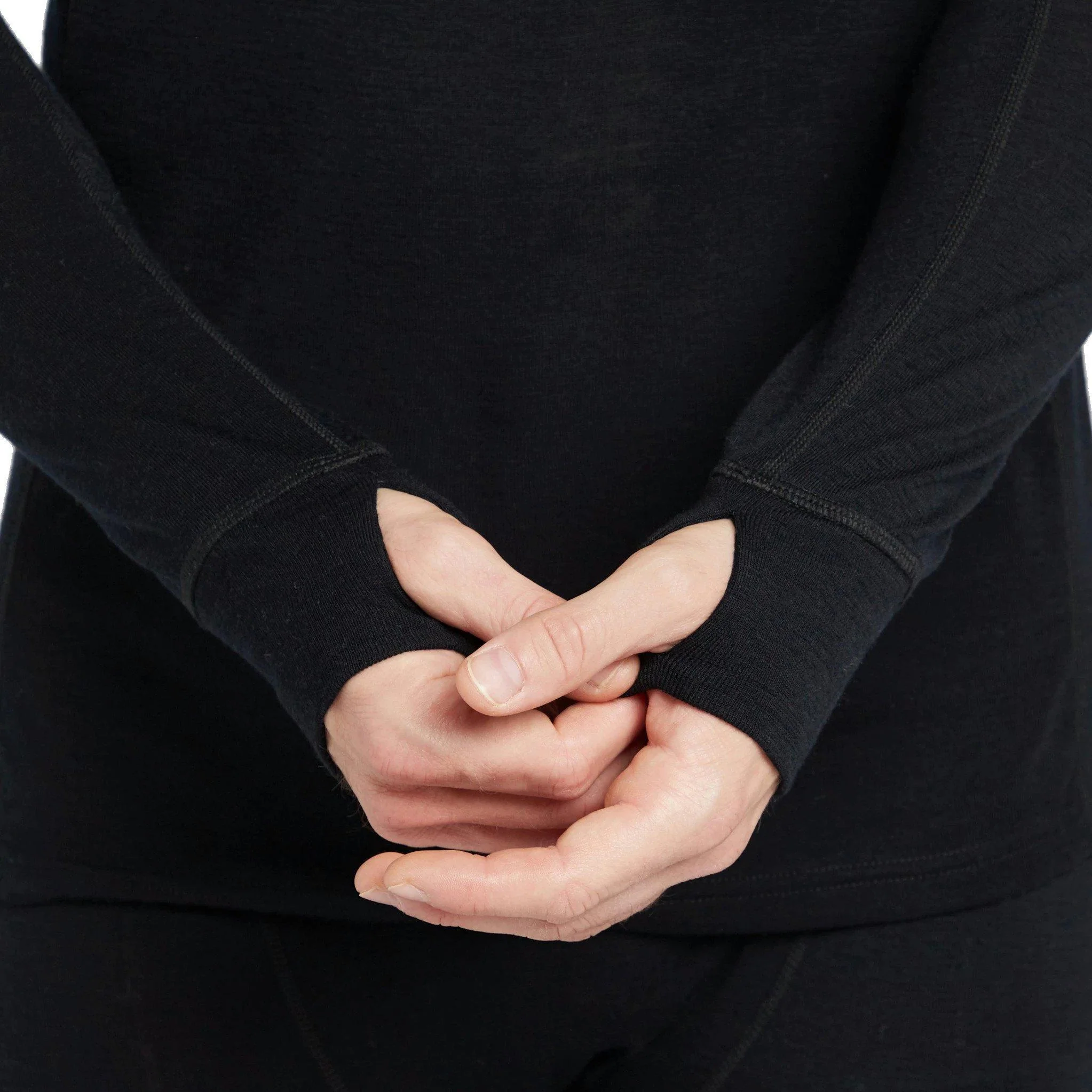 Men's Kelso Merino Long-Sleeve Base Layer - Black - Image 4