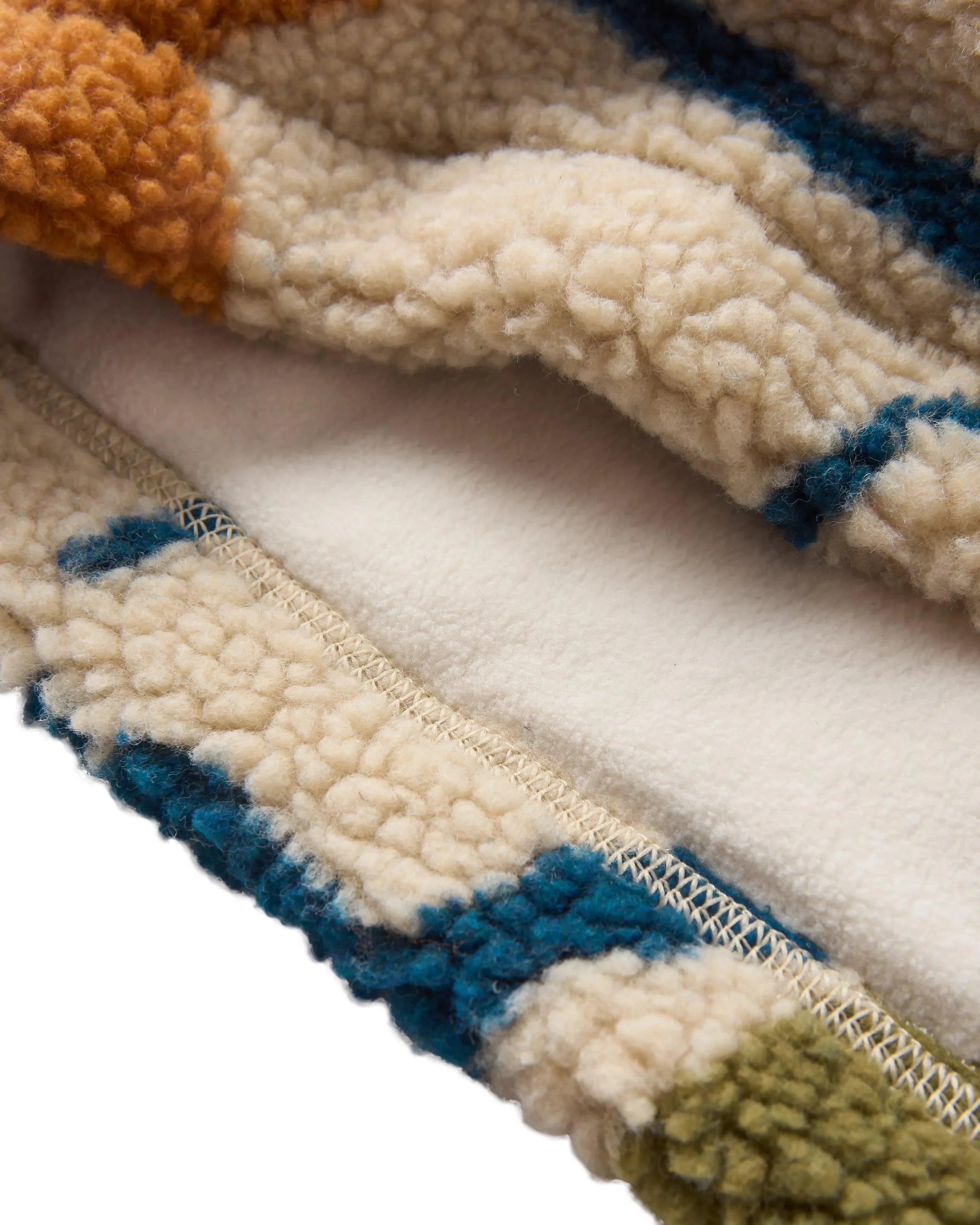 Unisex Mulled Sherpa Fleece Snood - Cream / Multi - Image 3