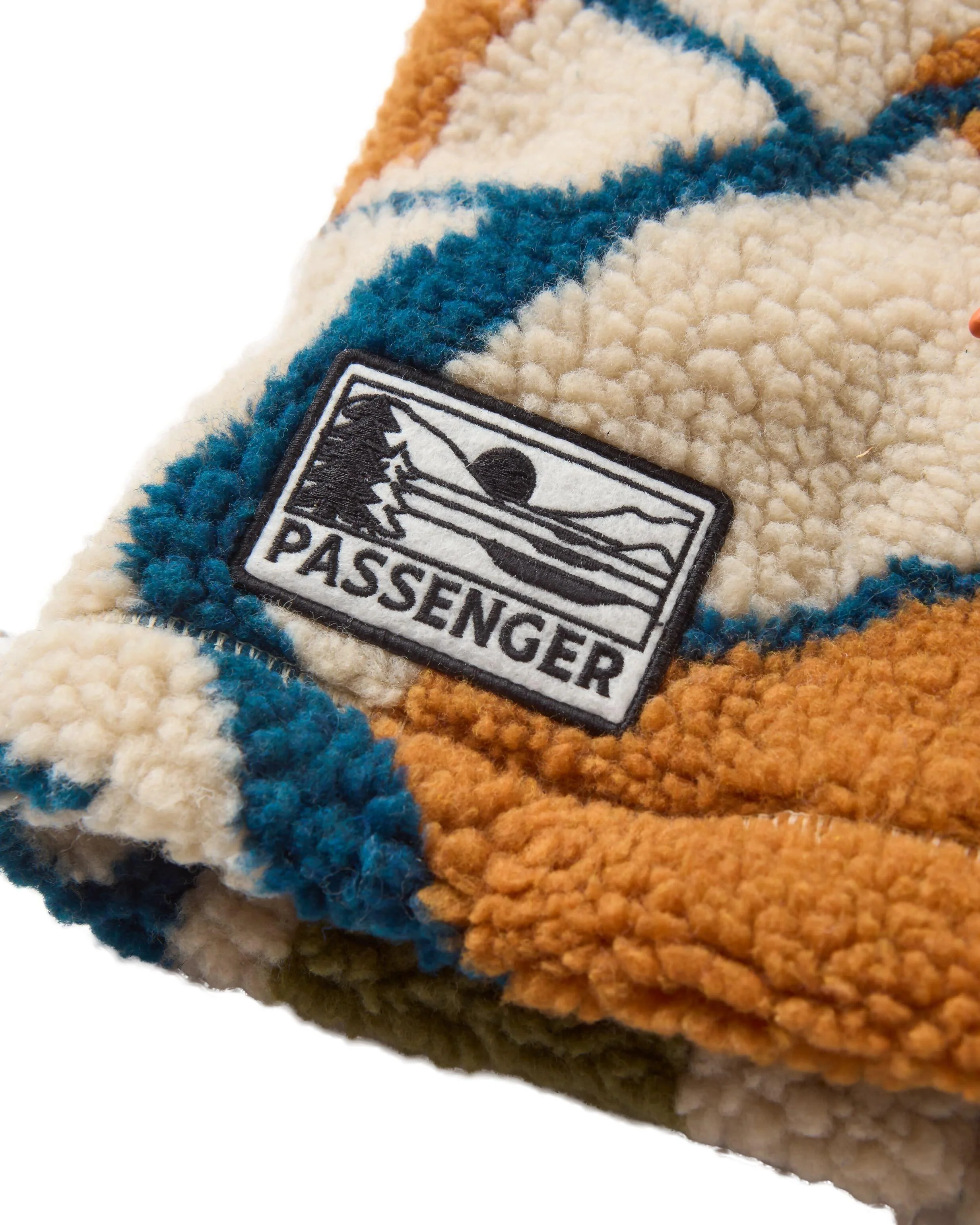 Unisex Mulled Sherpa Fleece Snood - Cream / Multi - Image 4