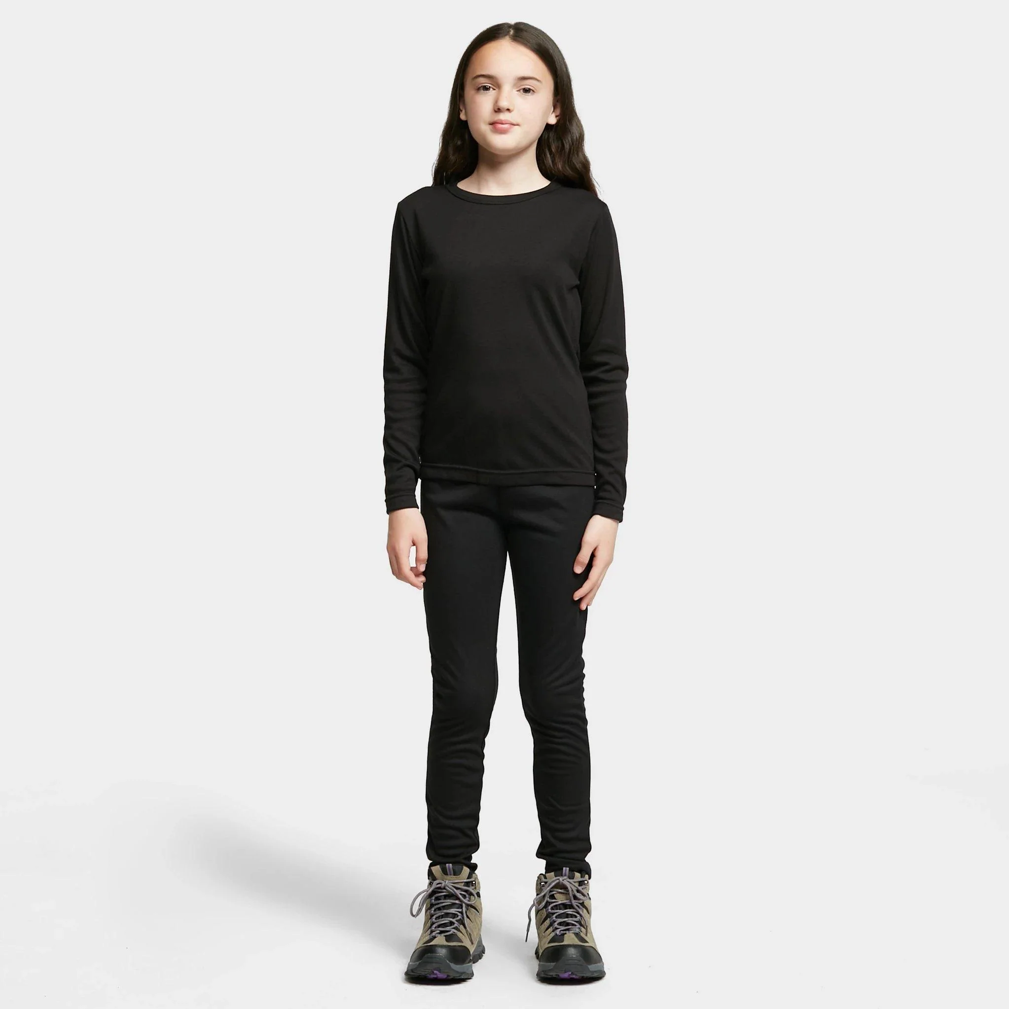 Kids' Long Sleeve Thermal Top - Black - Image 3